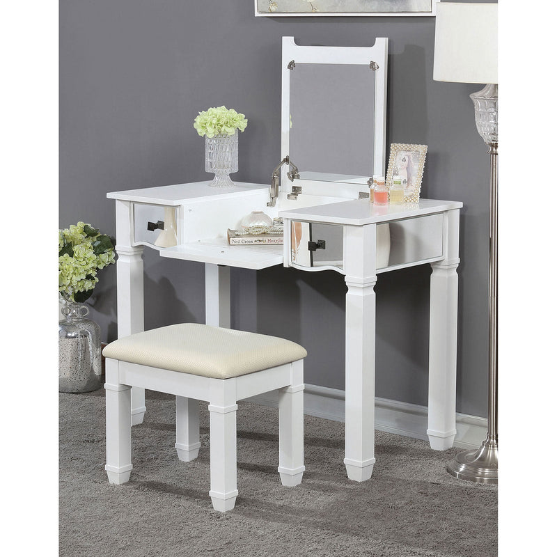Jaylynn White Vanity w/ Stool Vanity Furniture City Furniture City (CA)l