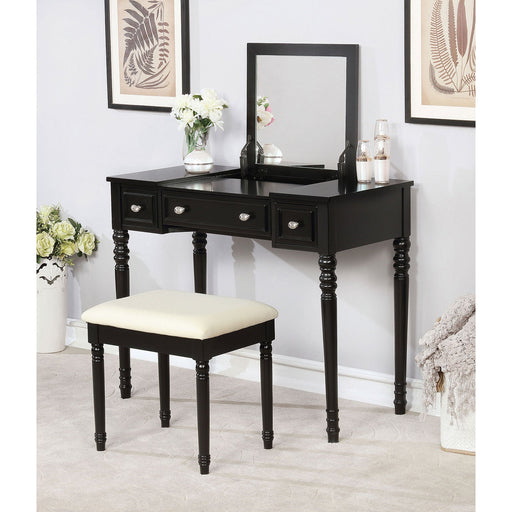 Baylee Black Vanity w/ Stool Vanity Furniture City Furniture City (CA)l