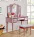 CLARISSE Rose Gold Vanity w/ Stool Vanity Furniture City Furniture City (CA)l
