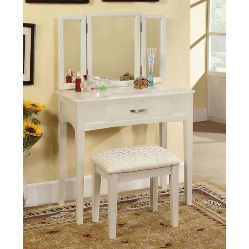Potterville White Vanity Table Vanity Furniture City Furniture City (CA)l