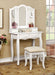Janelle White Vanity w/ Stool Vanity Furniture City Furniture City (CA)l
