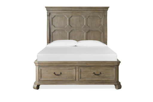 Magnussen Furniture Tinley Park California King Panel Storage Bed in Dove Tail Grey Bed Furniture City Furniture City (CA)l