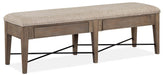 Magnussen Furniture Paxton Place Bench w/ Upholstered Seat in Dovetail Grey Bench Furniture City Furniture City (CA)l