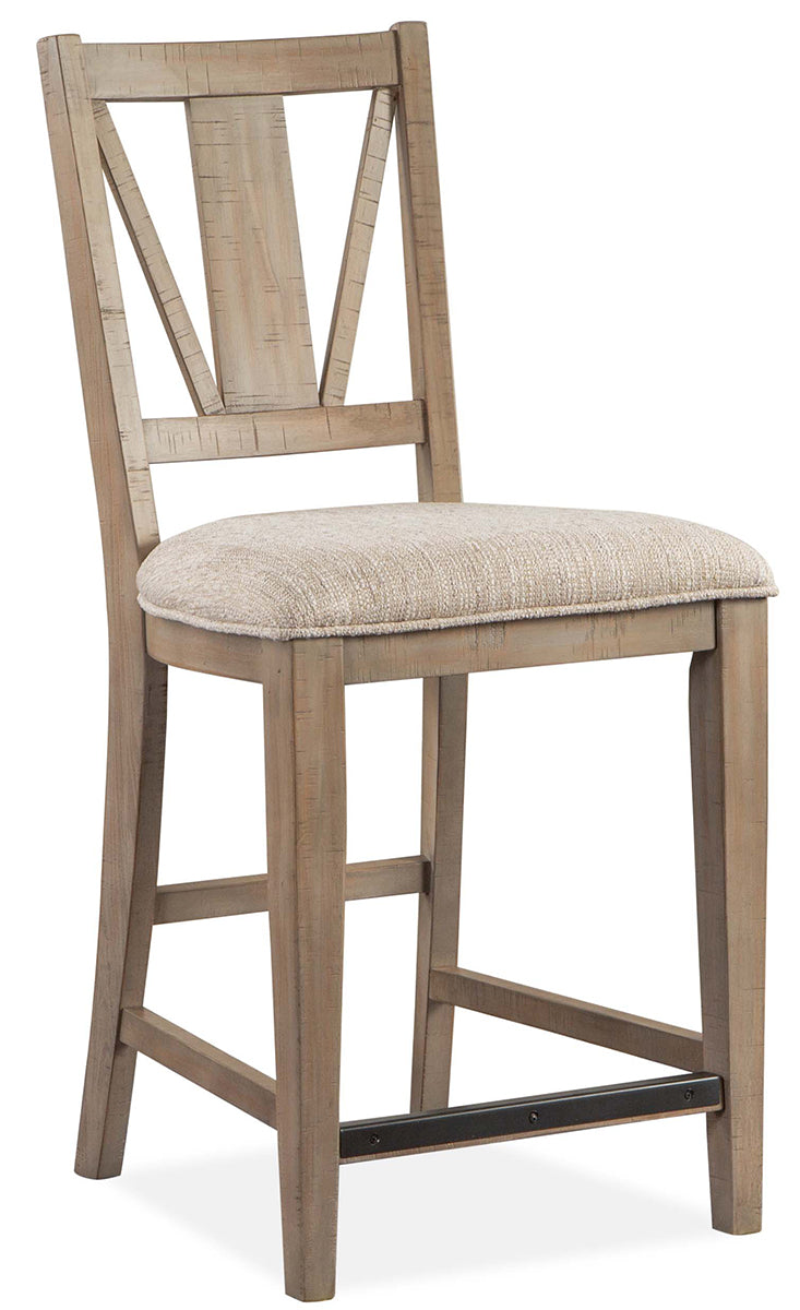 Magnussen Furniture Paxton Place Counter Chair w/ Upholstered Seat in Dovetail Grey (Set of 2) Chair Furniture City Furniture City (CA)l