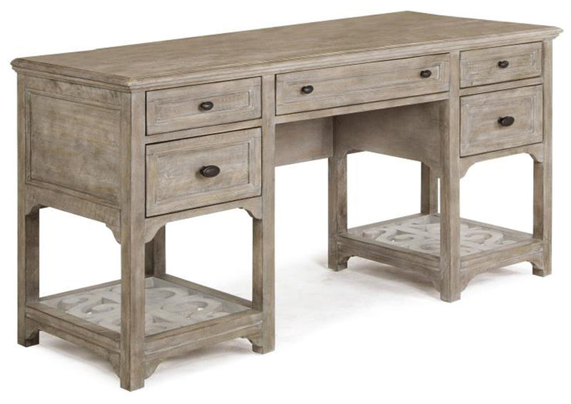 Magnussen Tinley Park Desk Base in Dove Tail Grey Desk Furniture City Furniture City (CA)l