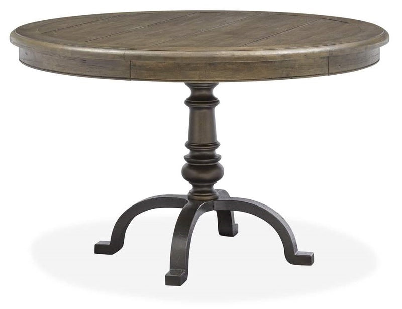 Magnussen Furniture Roxbury Manor Round Dining Table in Homestead Brown Dining Table Furniture City Furniture City (CA)l