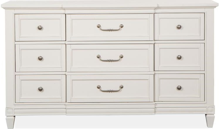 Magnussen Furniture Willowbrook 9 Drawer Dresser in Egg Shell White Dresser Furniture City Furniture City (CA)l