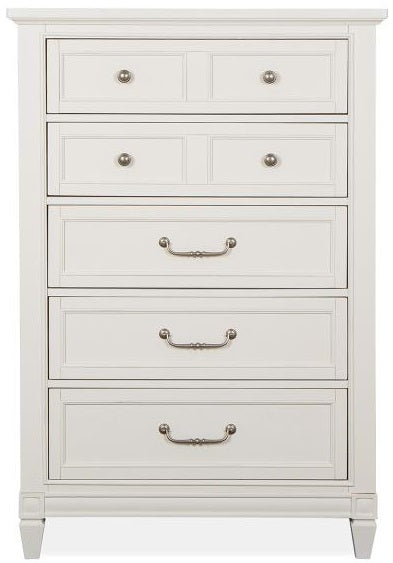 Magnussen Furniture Willowbrook 5 Drawer Chest in Egg Shell White Chest Furniture City Furniture City (CA)l