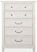 Magnussen Furniture Willowbrook 5 Drawer Chest in Egg Shell White Chest Furniture City Furniture City (CA)l
