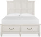 Magnussen Furniture Willowbrook Queen Storage Bed in Egg Shell White Bed Furniture City Furniture City (CA)l