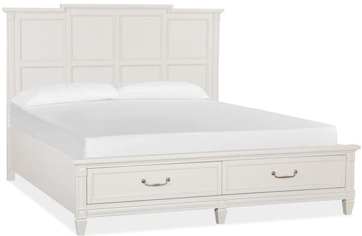 Magnussen Furniture Willowbrook Cal King Storage Bed in Egg Shell White Bed Furniture City Furniture City (CA)l