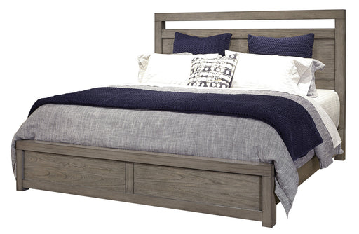 Aspenhome Modern Loft King Panel Bed in Greystone Bed Furniture City Furniture City (CA)l