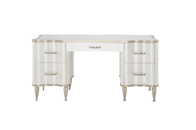 AICO London Place Vanity/Desk in Creamy Pearl 9004058-112 Vanity Furniture City Furniture City (CA)l