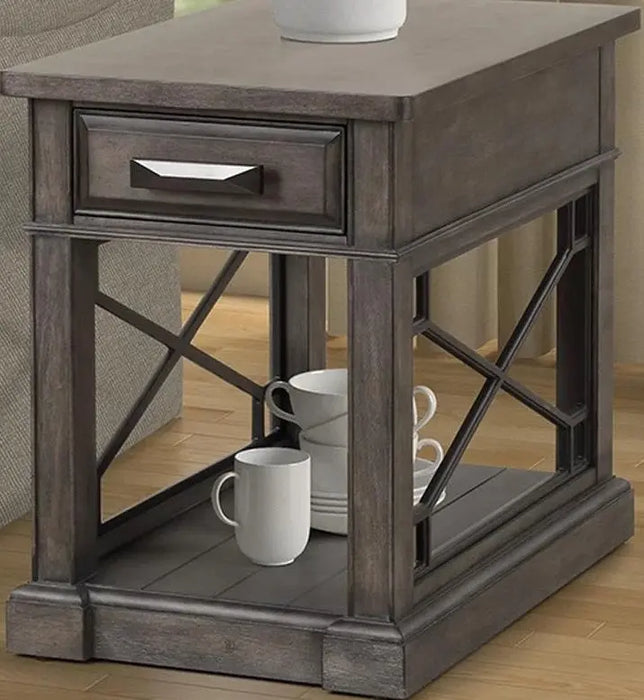 Parker House Sundance Chairside Table in Smokey Grey Furniture City
