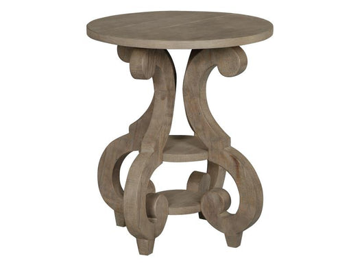 Magnussen Tinley Park Round Accent End Table in Dove Tail Grey End Table Furniture City Furniture City (CA)l